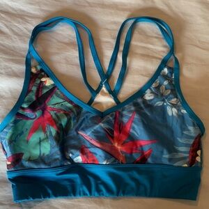 Marika Tropical Sports Bra - Blue and Red